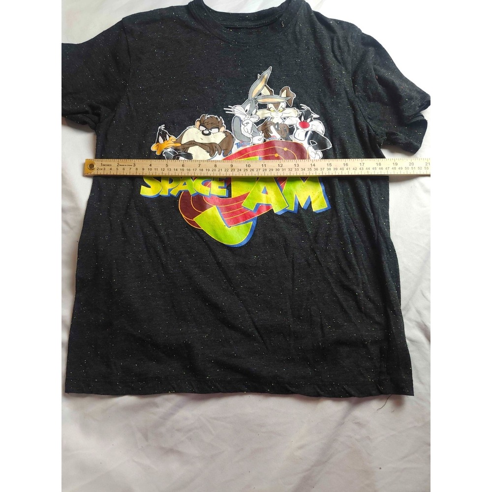 Looney Tunes Space Jam Tune Squad T-shirt Mens M Black Confetti Short Sleeve - Picture 2 of 6